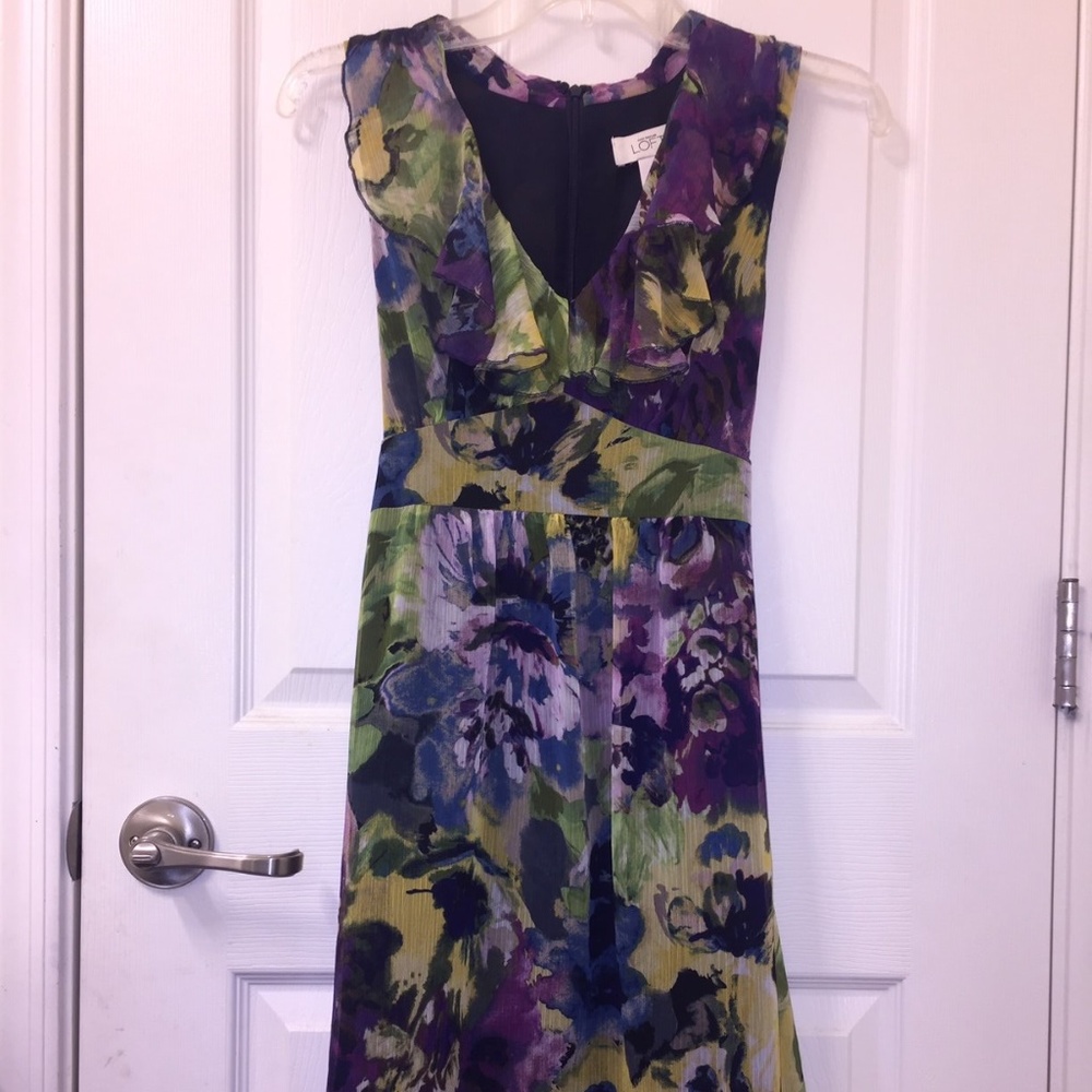 Ann Taylor LOFT Floral Chiffon Dress